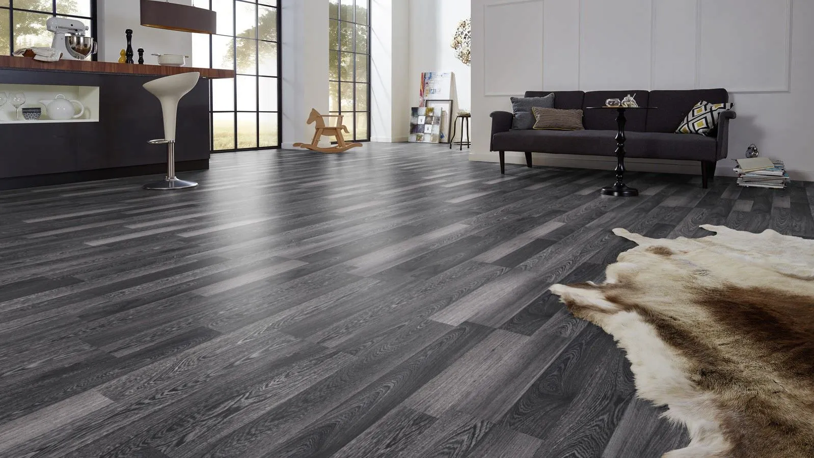 Ламинат Kronotex D2955 Черный И Белый